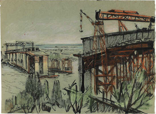 Шовкуненко Алексей Алексеевич.  Река. Стройка